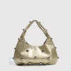 Casual Rivet Soft PU Leather Designer Hobos Half Moon Underarm Bags - Image 16