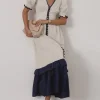 Casual Linen Short Sleeve V-Neck Ankle-Length Maxi Dress - Image 7