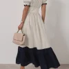 Casual Linen Short Sleeve V-Neck Ankle-Length Maxi Dress - Image 8
