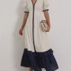 Casual Linen Short Sleeve V-Neck Ankle-Length Maxi Dress - Image 6