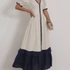 Casual Linen Short Sleeve V-Neck Ankle-Length Maxi Dress - Image 4
