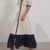 Casual Linen Short Sleeve V-Neck Ankle-Length Maxi Dress - Image 3