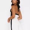 Casual U-neck Backless Contrast Color Halter Street Wear Mini Dress - Image 2