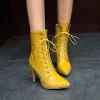 Casual Zipper Short Plush Cross-Tied PU Leather Boots - Image 10