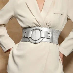 Circle Wide Version Elastic Double Circular Waist Cover Versatile Decorative Belt