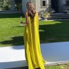 Elegant Chest Wrapping Sleeveless Strapless Ribbon Pleated Maxi Dress - Image 4