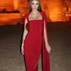Elegant Square Collar Solid Sleeveless High Split Pullover Bodycon Maxi Dresses - Image 3