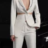 Elegant With Cut-Out Waist And Rhinestone Decoration 2-Piece Set - Image 3