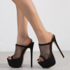Fashion Breathable Mesh Peep Toe Extreme High Heels - Image 5