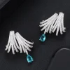 Luxury Trendy Cubic Zircon Anniversary Dance Party Earrings - Image 3