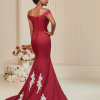 Mermaid Bodice Strappy Back Sophisticated Bespoke Evening Maxi Dresses - Image 6