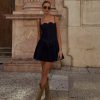Pleated Sleeveless High Waist A-line High Street Sling Mini Dress - Image 7