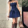 Pleated Sleeveless High Waist A-line High Street Sling Mini Dress - Image 2