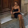 Pleated Sleeveless High Waist A-line High Street Sling Mini Dress - Image 9