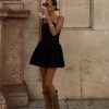 Pleated Sleeveless High Waist A-line High Street Sling Mini Dress - Image 10