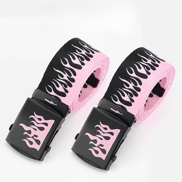Trendy Hip-hop Street Bad Boy Personality Decoration Punk Style Flame 2 pcs Belt Sets - Image 6