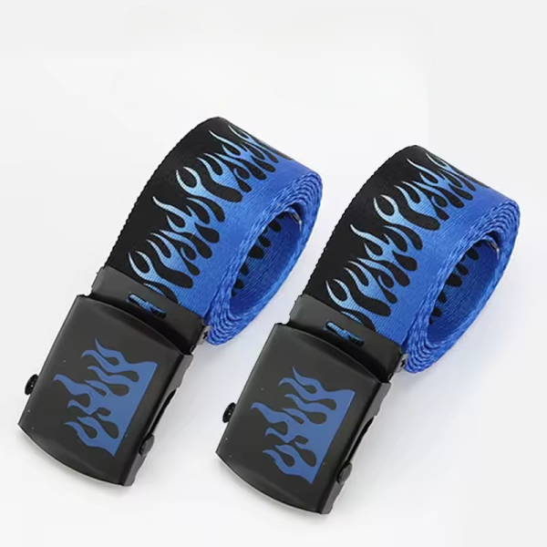 Trendy Hip-hop Street Bad Boy Personality Decoration Punk Style Flame 2 pcs Belt Sets - Image 2