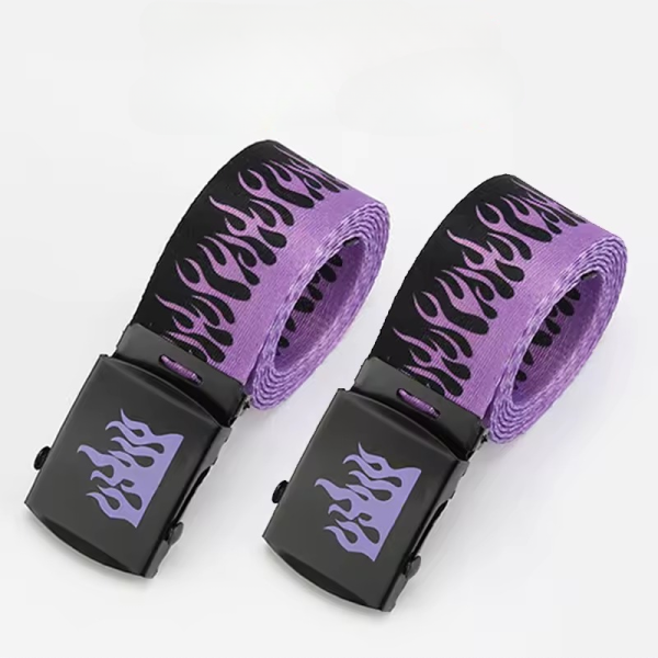 Trendy Hip-hop Street Bad Boy Personality Decoration Punk Style Flame 2 pcs Belt Sets - Image 8