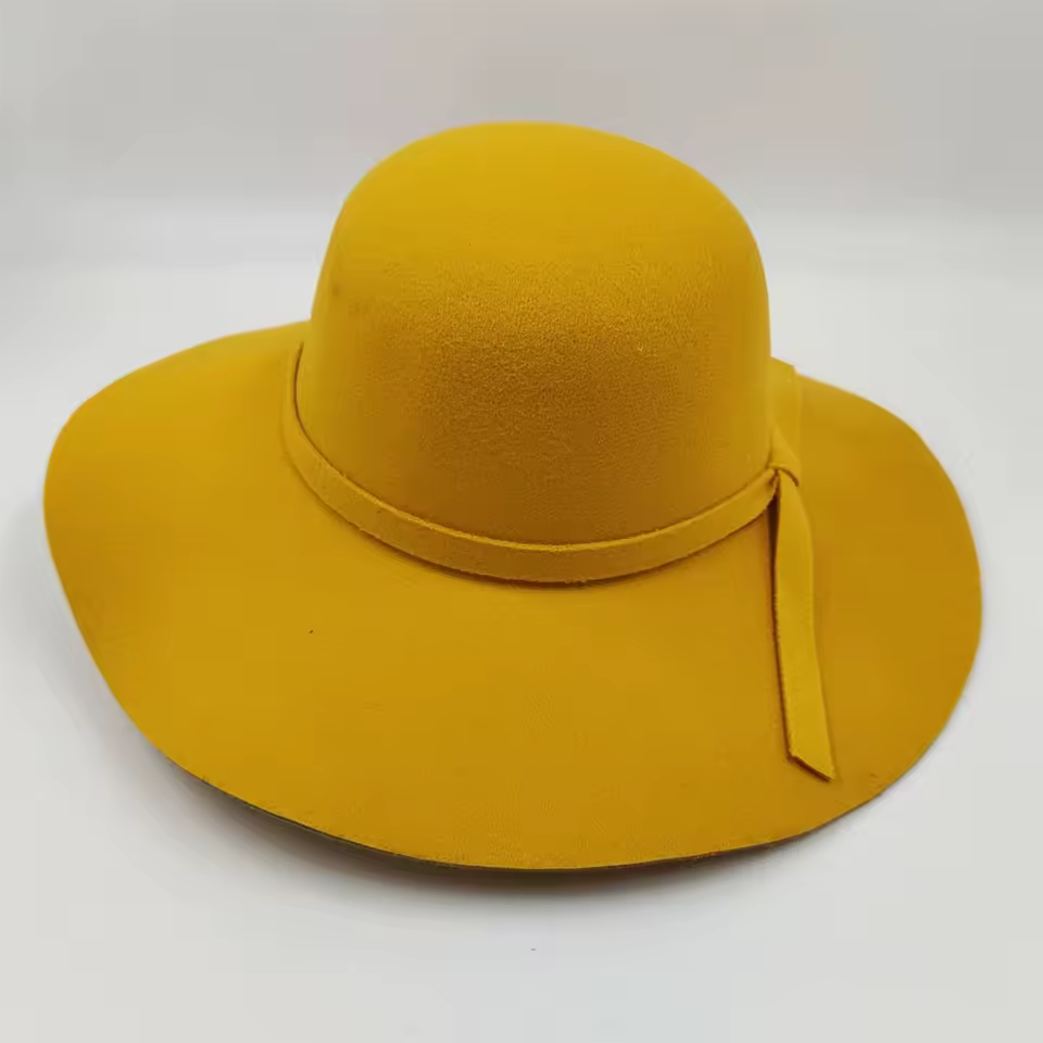 Vintage Big Brim Colorful Felt Fedora Fashion Dome Bucket Hat - Image 15