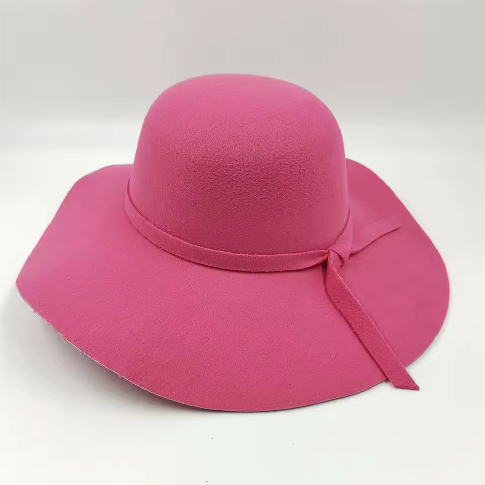 Vintage Big Brim Colorful Felt Fedora Fashion Dome Bucket Hat - Image 13