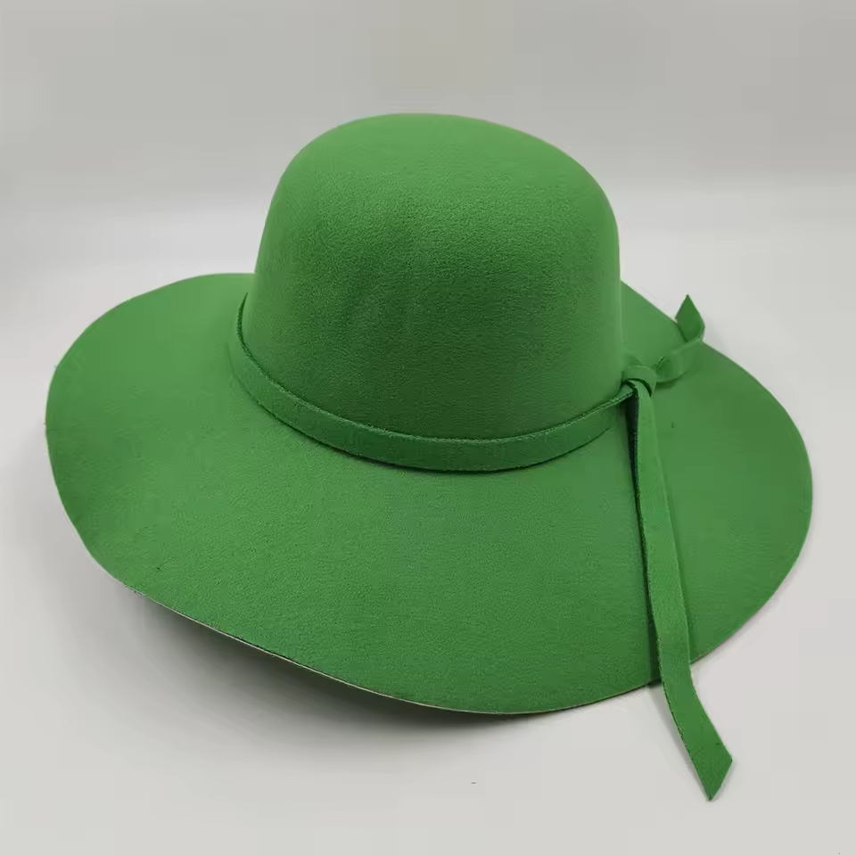 Vintage Big Brim Colorful Felt Fedora Fashion Dome Bucket Hat - Image 12