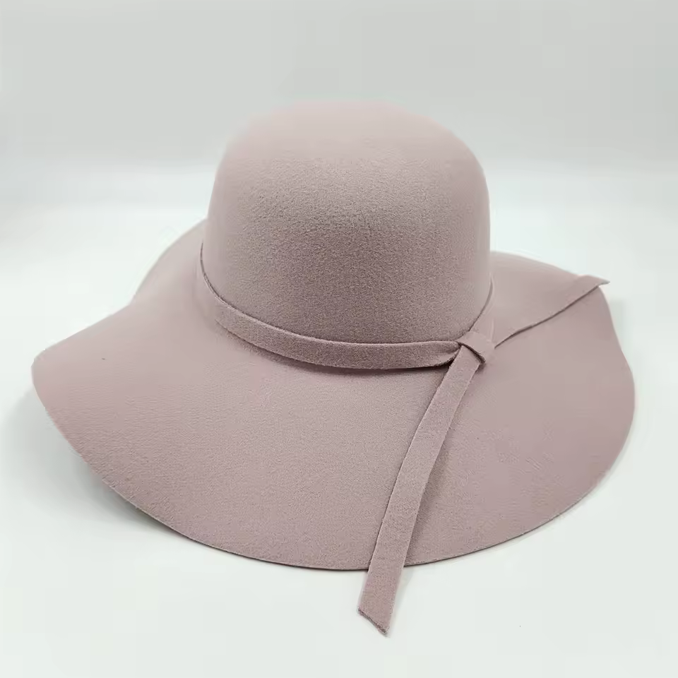 Vintage Big Brim Colorful Felt Fedora Fashion Dome Bucket Hat - Image 8