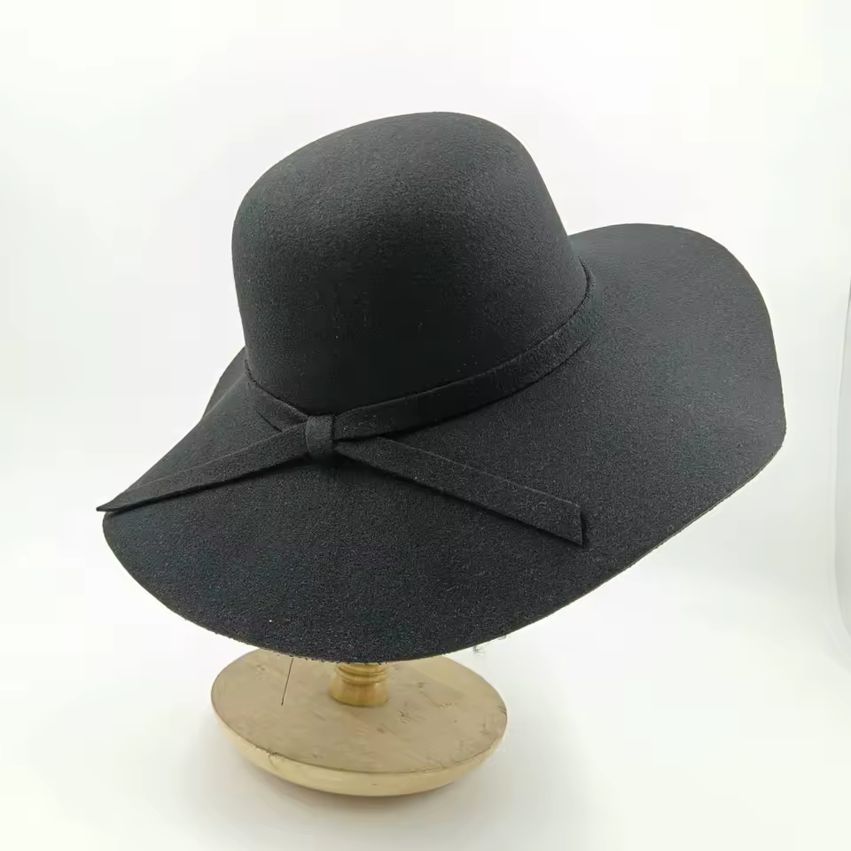 Vintage Big Brim Colorful Felt Fedora Fashion Dome Bucket Hat - Image 2