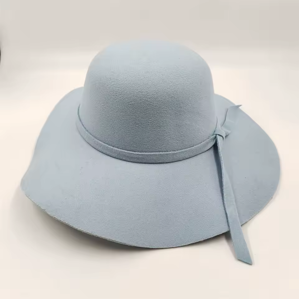 Vintage Big Brim Colorful Felt Fedora Fashion Dome Bucket Hat - Image 6