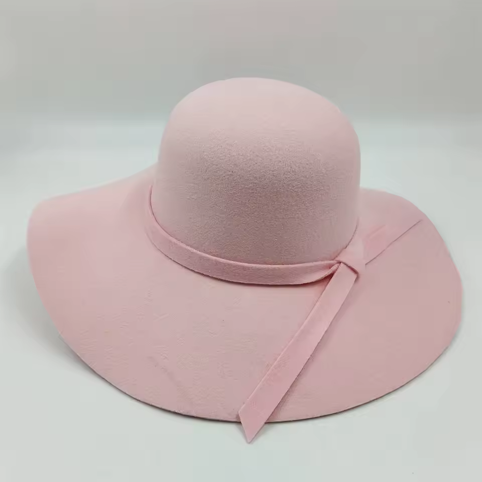 Vintage Big Brim Colorful Felt Fedora Fashion Dome Bucket Hat - Image 5