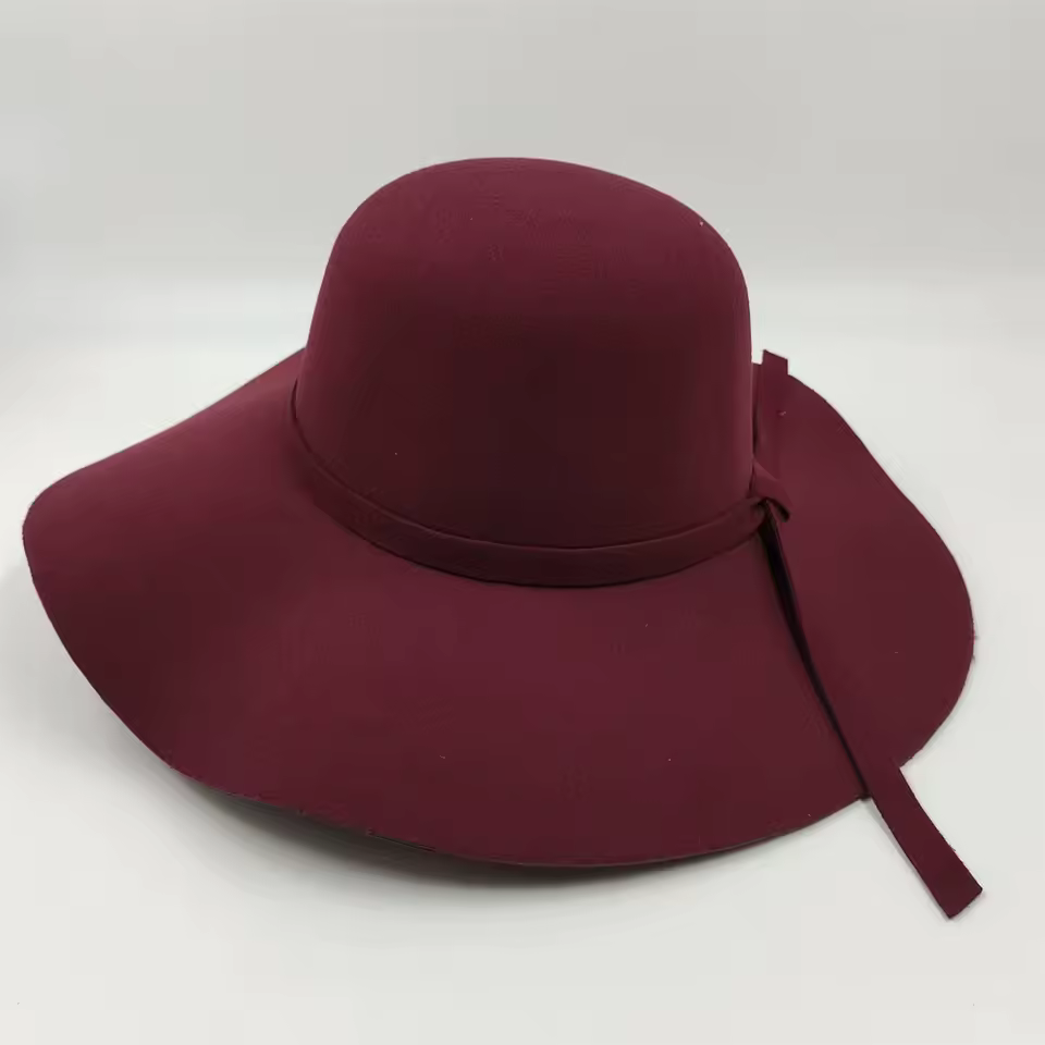Vintage Big Brim Colorful Felt Fedora Fashion Dome Bucket Hat - Image 3