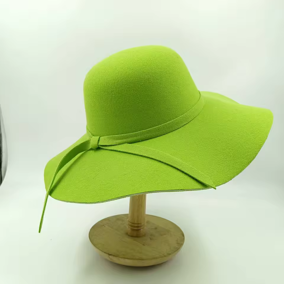 Vintage Big Brim Colorful Felt Fedora Fashion Dome Bucket Hat - Image 22