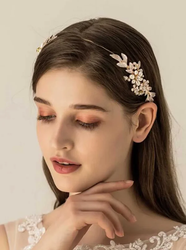 Vintage Princess Leaves Headdress Wedding Flower Bridal Headpiece