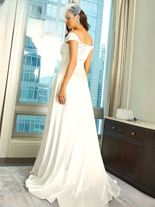 Elegant  Off Shoulder Party High Quality Floor Length Dress - Image 6