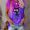 3D Print Cartoon Cats Fine Casual Fashion Short Sleeve T Shirt - Image 14