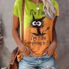 3D Print Cartoon Cats Fine Casual Fashion Short Sleeve T Shirt