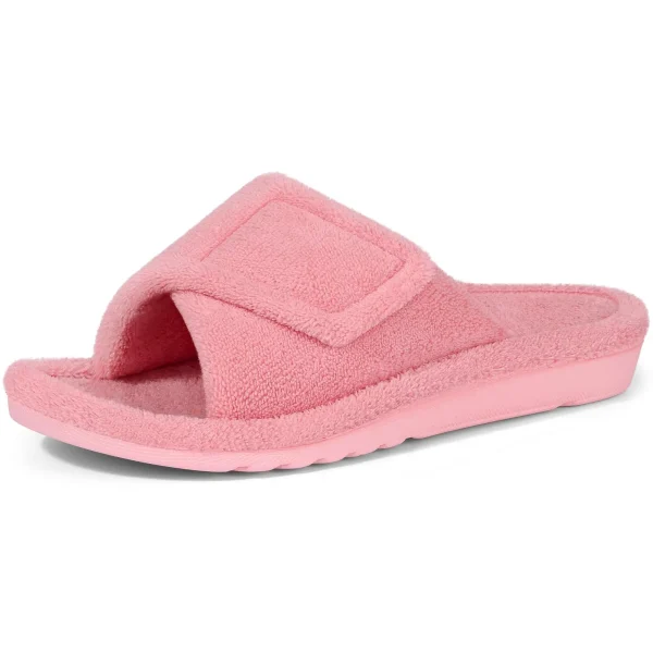 Casual Soft Flat Cross-Tied Hook And Loop Slides Orthopedic Slippers - Image 2