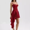Asymmetrical Hem Backless Daily Casual Mini Party Dress - Image 2