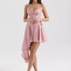 Asymmetrical Hem Backless Daily Casual Mini Party Dress - Image 4