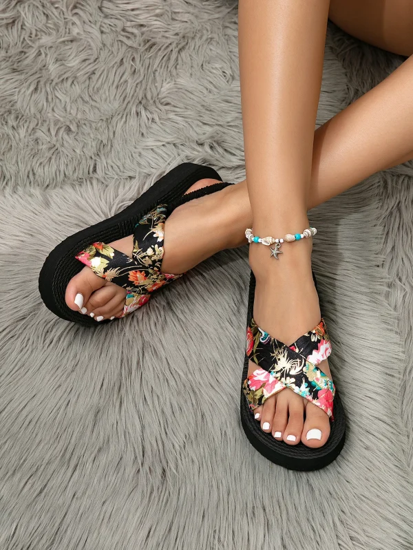 Bohemia Beach Style Leisure Platform Thick Sole Light Weight Sandals - Image 3
