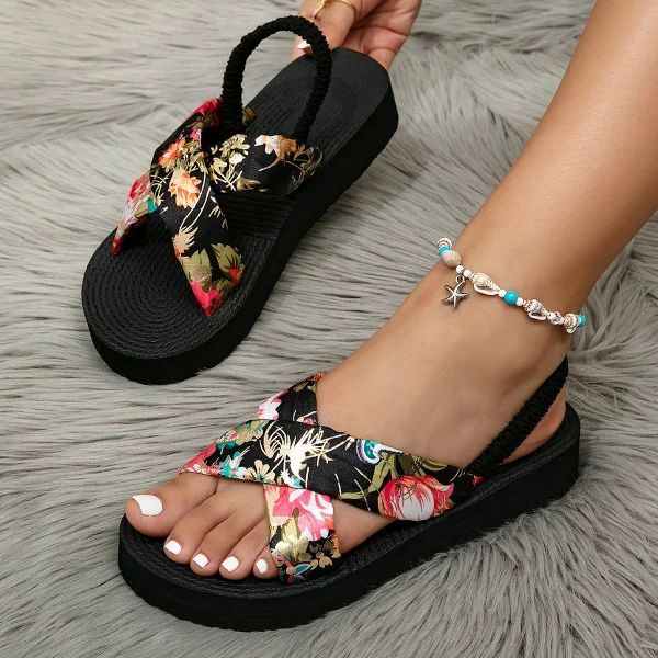 Bohemia Beach Style Leisure Platform Thick Sole Light Weight Sandals - Image 2
