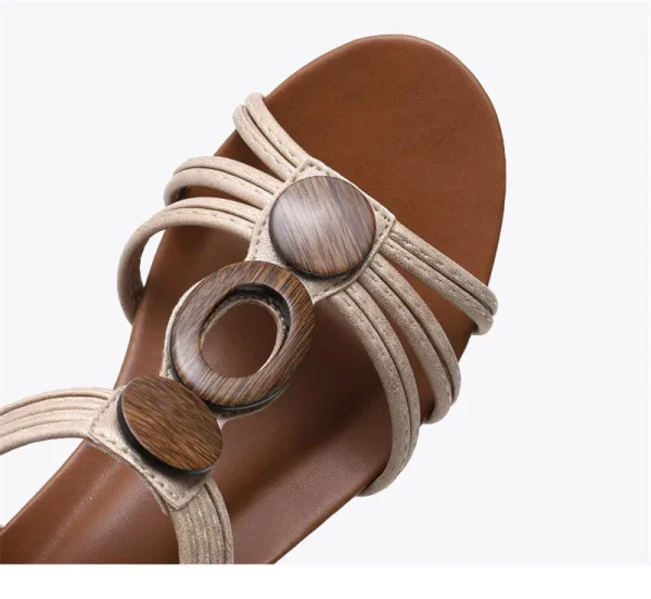 Bohemian Cross-Tied Rear Strap Anti-Slip Platform Gladiator Wedge Sandals - Image 11