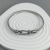 Button Pattern Horseshoe Stainless Steel High Quality Waterproof Couple Bracelet - Image 4