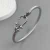 Button Pattern Horseshoe Stainless Steel High Quality Waterproof Couple Bracelet - Image 3
