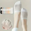 Casual 5Pairs Silicone Non-slip Breathable Comfortable Low Cut Invisible Boat Mesh Socks - Image 5
