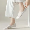 Casual 5Pairs Silicone Non-slip Breathable Comfortable Low Cut Invisible Boat Mesh Socks - Image 3