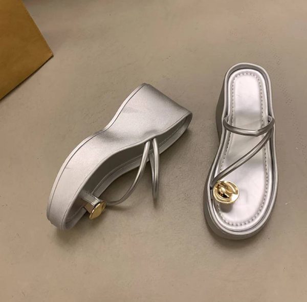 Casual Beach Style Platform Wedges Flip Flop Clip Toe Heel Sandal - Image 19