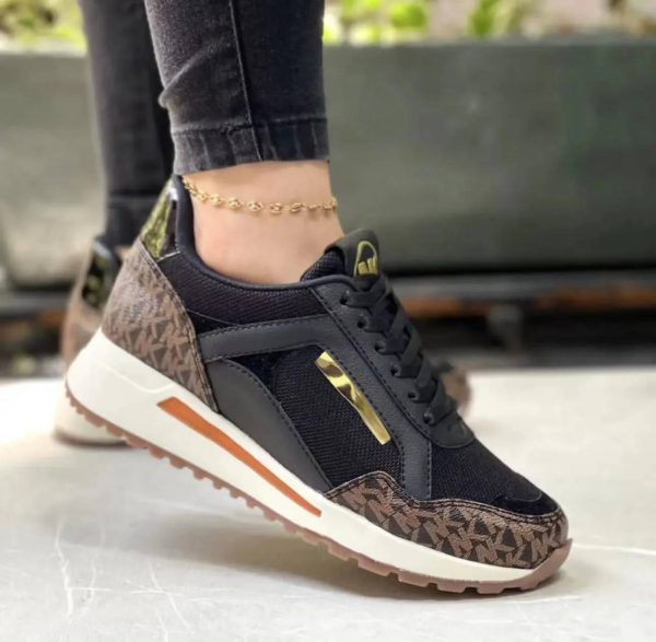 Casual Bonded Leather Slip-On Low Heels Wedge Sports Shoes - Image 3