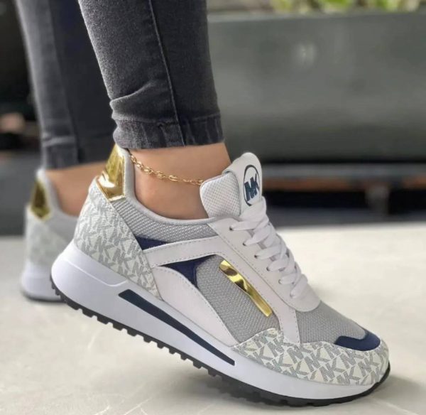 Casual Bonded Leather Slip-On Low Heels Wedge Sports Shoes - Image 8