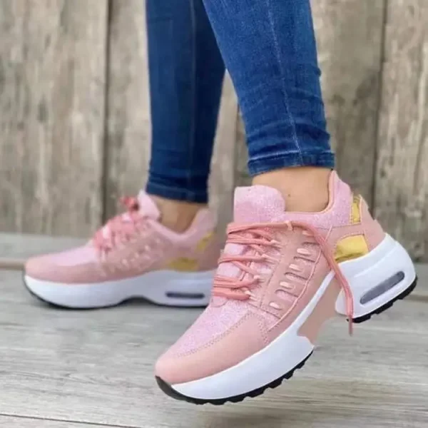 Casual Breathable Lightweight Non-Slip Wedge Heel Thick-Soled Outdoor Shoes - Image 2
