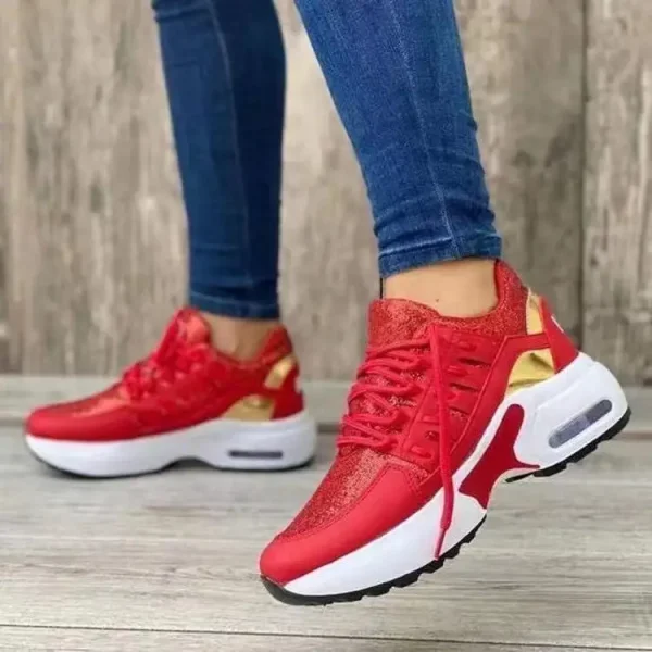 Casual Breathable Lightweight Non-Slip Wedge Heel Thick-Soled Outdoor Shoes - Image 3